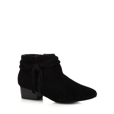 Black suede 'Bob' ankle boots